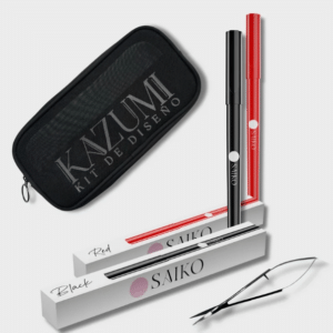 Kit Diseño Saikou - Boli Rojo + Boli Negro + Tijeras Brasileñas
