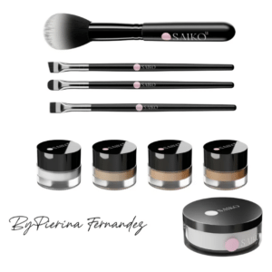 Kit diseño Saikou - 4 Pinceles - 3 Correctores – Polvos fijadores De Diseño