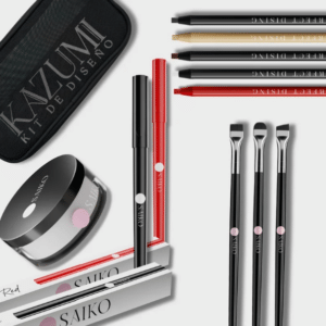 Kit Diseño Saikou - boli rojo & negro + 5 lápices + polvos selladores + 3 pinceles